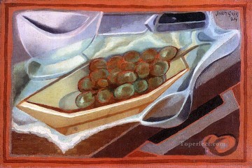 Juan Gris Painting - the bunch of grapes 1924 Juan Gris